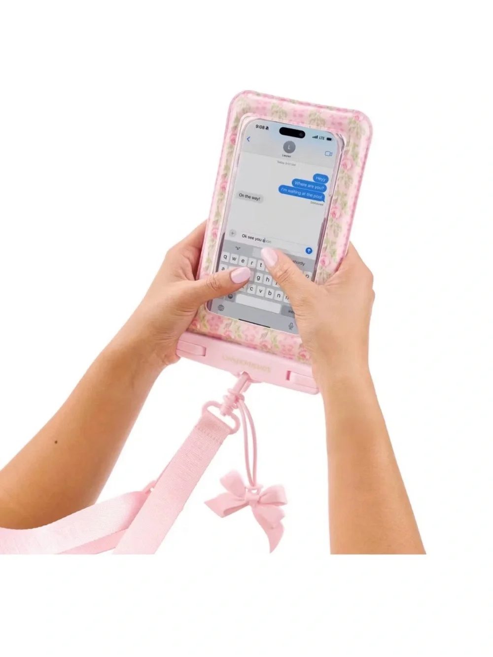 LoveShackFancy – Case-Mate Blooming Heirloom Waterproof Floating Pouch